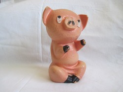 Old toy pig figure beeping squeaking rubber toy