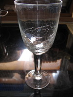 Cracked glass artistic goblet with candle holder