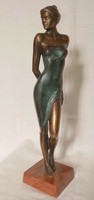 Czobor Sándor "Anna" bronzszobor eredetiségigazolással és ingyen postával