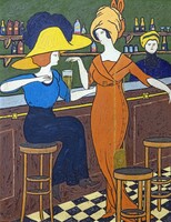 Gaudion - Hölgyek a kávézóban - reprint