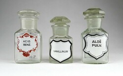 1I712 old pharmacy apothecary bottle 3 pieces