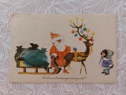 Old Christmas picture postcard Santa's sleigh postcard Santa Claus