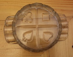 French Card Pattern Glass Ashtray for Smokers
