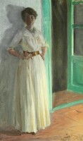 Krøyer - Nő az ajtó mellett - reprint