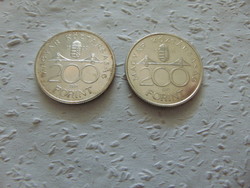 Ezüst 200 forint 1992 - 1993