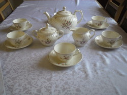 Wonderful old floral patterned granite tea set