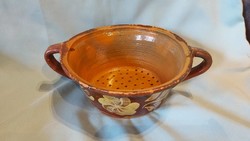 Salt-glazed old filter clay pot