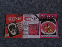 Old elixir magazines from the early years. 1/1/1989 1989/8.(10) 1990/15. Table of contents and imprint