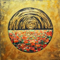 Molnár Ilcsi  " Ragyog a rét felett  " című munkám - akril festmény