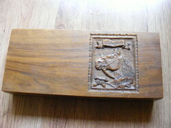 Szilvásvárad equestrian carved wooden box