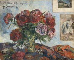 Paul Gauguin - Rózsás csendélet - vakrámás vászon reprint