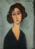 Modigliani - Fiatal nő portréja - vakrámás vászon reprint