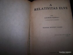 Czukor Károly: A  relativitás elmélete. Bp., 1921, Dick Manó. Második, bővített kiadás.