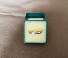 Új, mattított ezüst karika gyűrű