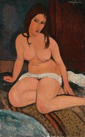 Modigliani - seated nude - blindfolded canvas reprint