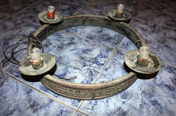 Old bronze chandelier