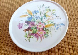 Haas & czjzek in schlaggenwald antique serving bowl, plate, tray. Ear of wheat, with blue cornflowers