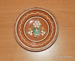 Old glazed ceramic wall plate bowl 20.5 cm (n)