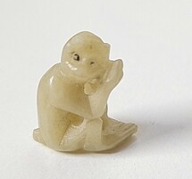 KIÁRÚSÍTÁS!  Szerencsehozó majom / minatűr faragott ásvány figura