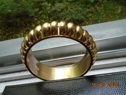 Never worn gold plated metal wide arm bracelet