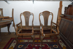 2 Chippendale armchairs