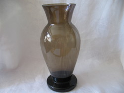 Handcrafted vase with smoky base, pourer, decanter