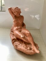 Ferenc Trischler female nude ceramic terracotta