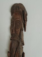 Old large carved wall decoration, marked