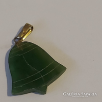 Bell-shaped mineral pendant