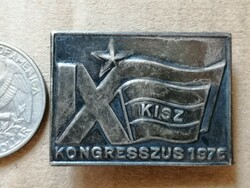 KISZ - IX. KISZ kongresszus 1976 jelvény