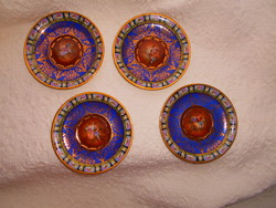 4 antique scene ring bowls - the price applies to 4 pieces