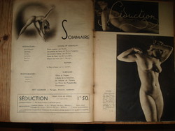 Séduction fr. erotikus magazin 1937-ből aktokkal