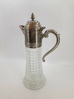 Vintage Italian silver plated glass decanter