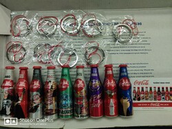 Coca-cola mini bottle keychain set of 9 pcs