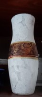 Italian "Decorato a mano" branded vase, with unique special pattern, marked, flawless
