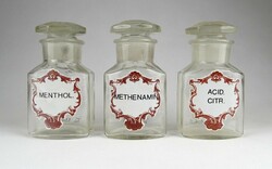 1I719 old pharmacy apothecary bottle 3 pieces