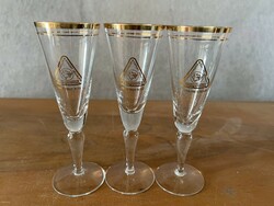 Hungarovin vintage champagne glasses from the past, 3 pcs.