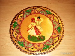 Old wooden wall plate decorative plate 22 cm (n)
