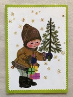 Christmas postcard, graphic postcard - Sóti skärmá grafika