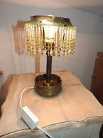 Art deco copper lamp with ashtray