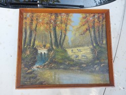 Reinprecht Károly festmény, olaj, vászon, 50x60 cm+keret