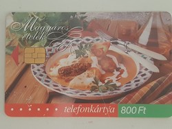 2002 - And telephone card Hungarian dishes 30,000 pcs