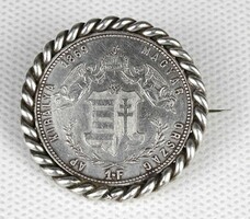 1K190 Ferencz József ezüst forint kitűző 1869