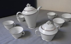 White classic coffee set with gold border