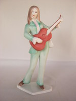 Aquincum porcelain retro girl playing guitar