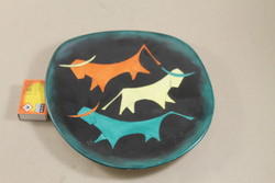Art deco glazed ceramic wall plate 752