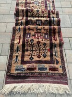 ﻿Extremely long Afghan war carpet. 545X74cm + 19cm fringe. Negotiable!!!