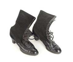 0U909 antique József Triznya black women's shoes boots