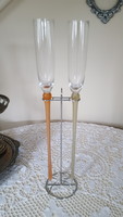 2 Party glasses with holder