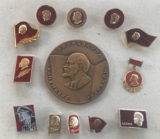Lenin plaque + badge